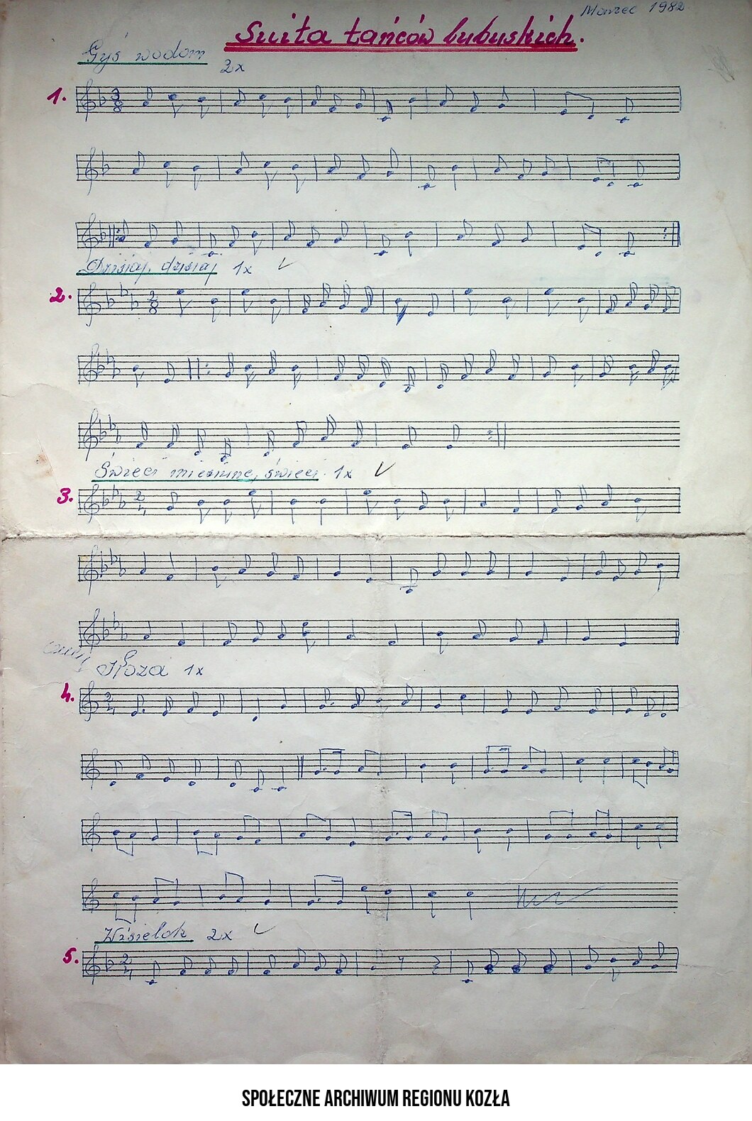 Stowarzyszenie Muzyków Ludowych w Zbąszyniu - Nuty do melodii ludowych
